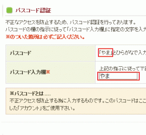 2-5パスコード認証